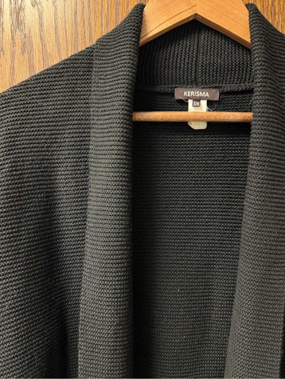 Kerisma Black Ribbed Cardigan - Picture 2 of 4